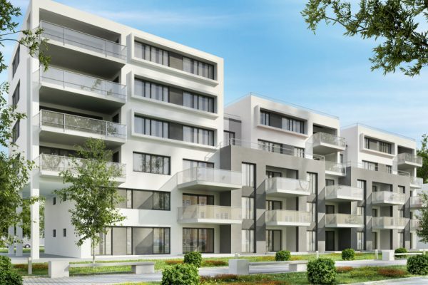 Modern,Apartment,Buildings,In,A,Green,Residential,Area,In,The Modern,Apartment,Buildings,In,A,Green,Residential,Area,In,The